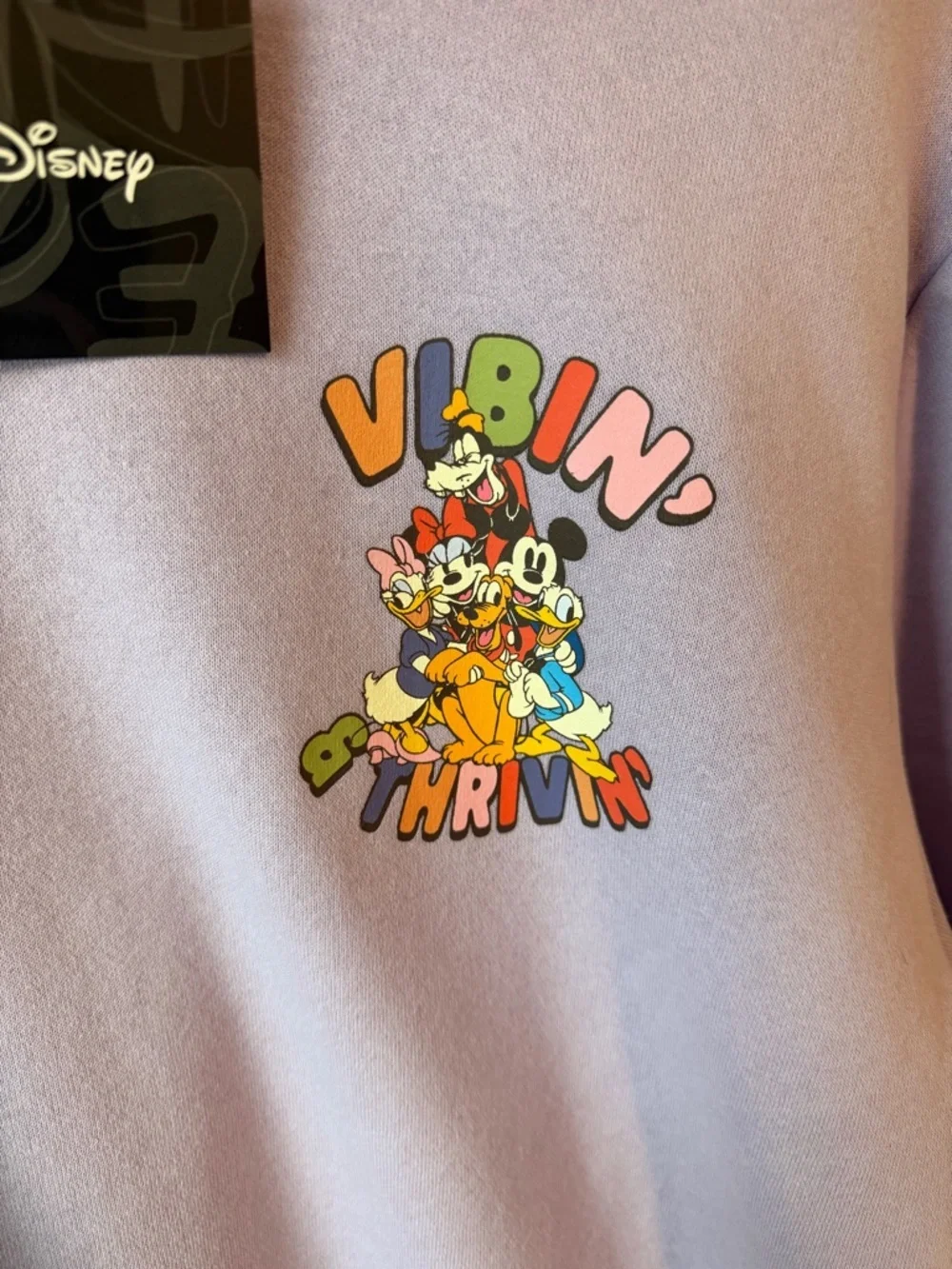 ⚡️NWT Disney x Women Sweater Lavender 'Vibin' & Thrivin' Crewneck